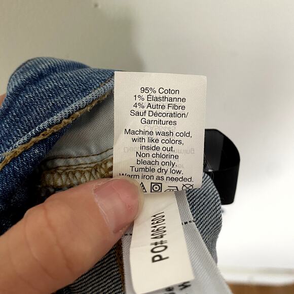 Madewell High Rise Raw Hem Denim Shorts in Medium Blue Size 28 - Picture 8 of 9